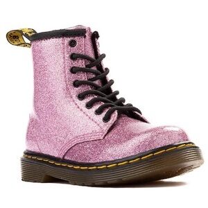 NWOT Dr. Martens 1460 Toddler 8-Eye Glitter Boot Size 8M Color Pink
